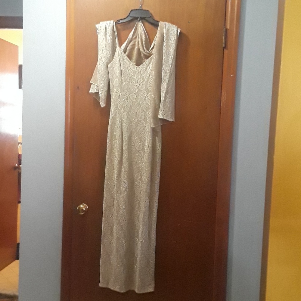 Bari Jay Gold Knit Sheath Dress